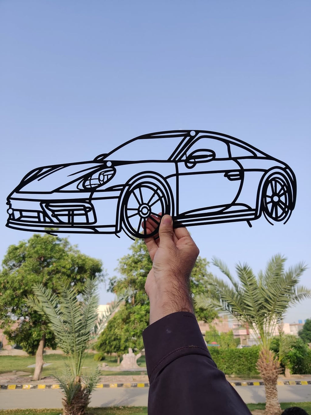 Mattle Black 3D Metal Wall Hanging