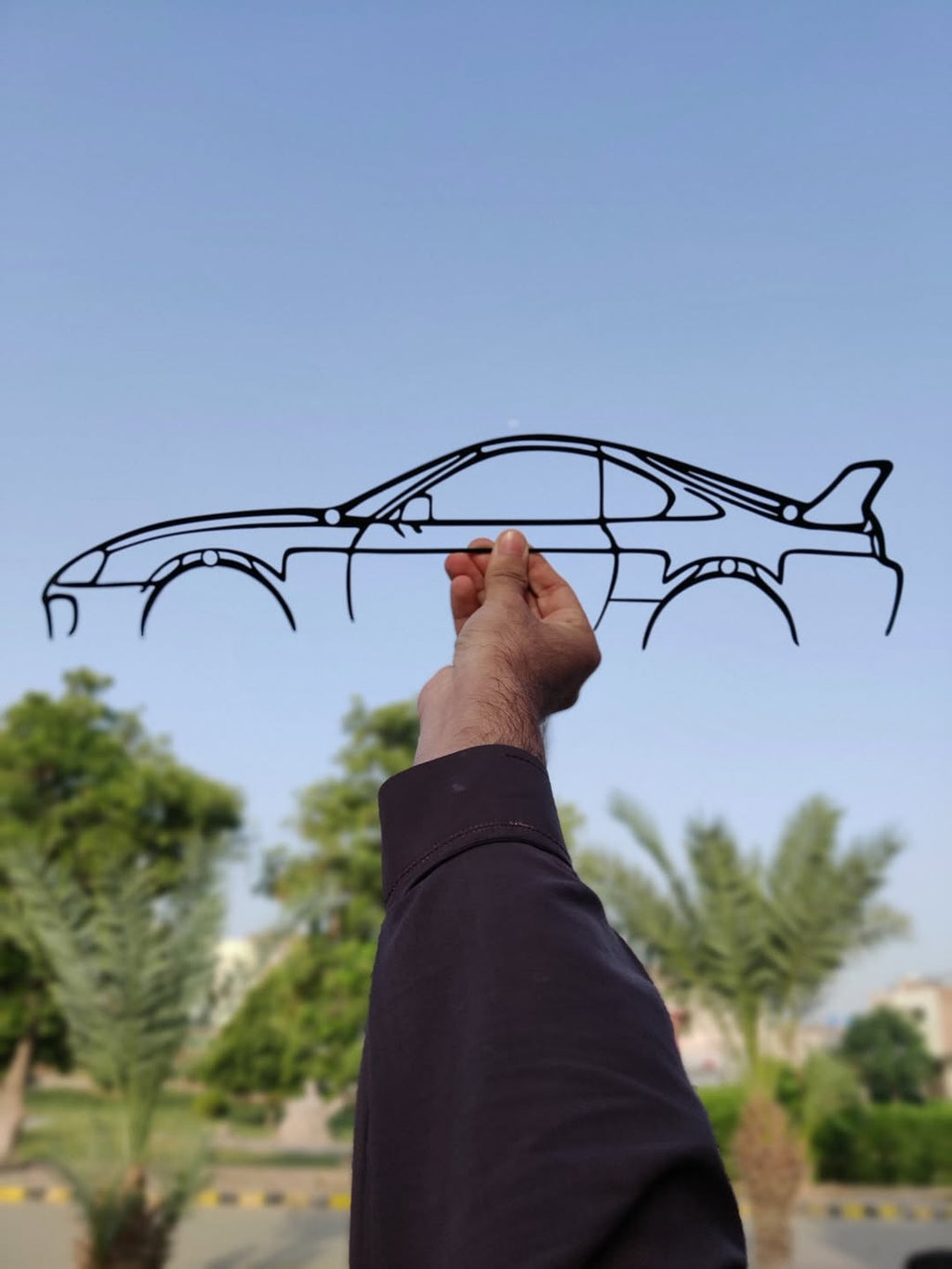 Mattle Black 3D Metal Wall Hanging